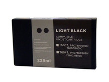 Compatible Cartridge for EPSON Stylus Pro 7800, 9800 - 220ml LIGHT BLACK (T5637/T6037)